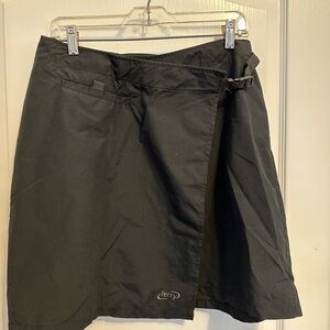 Terry Black Wrap Skirt